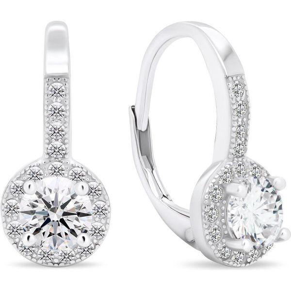 Orecchini Unici In Argento Con Zirconi Trasparenti EA416W-image