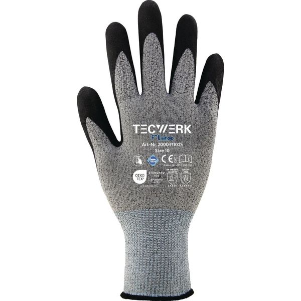 Guanti Flex Taglia 9 Grigio/Nero En 388 Dpi Categoria Ii-image