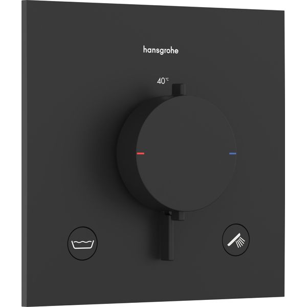 Hansgrohe Ecostat Comfort E Thermostat Encastré Pour 2 Consommateurs Avec Combinaison De SéCurité IntéGréE, 33716670, 33716670-image