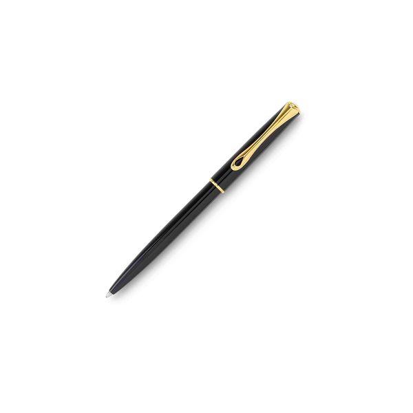 Penna A Sfera Diplomat Traveller Nero-Oro – Corpo Sottile In Metallo, Refill Easyflow, Dettagli Dorati-image