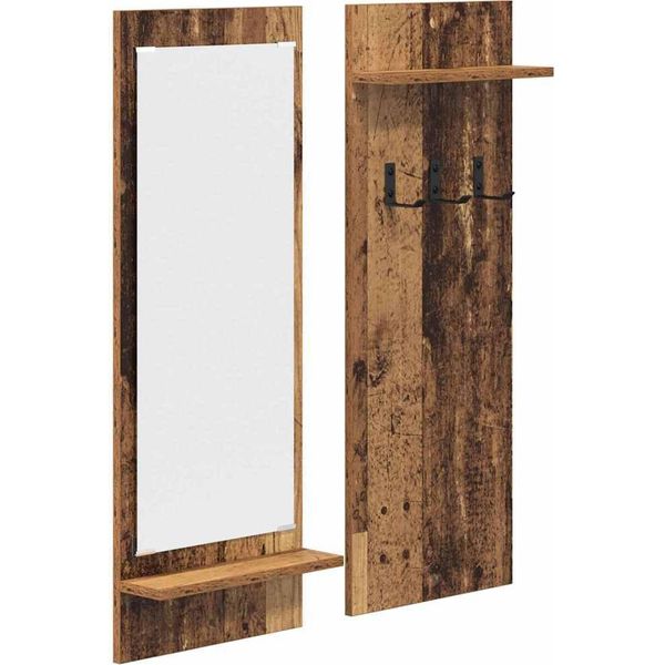 Vidaxl Comodino Da Parete In Legno Riciclato 70 X 10 X 90 Cm Materiale Ligneo-image