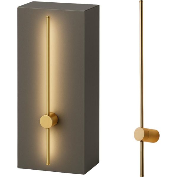 Lampada Da Parete A Led, Lampada Da Interno, 100 Cm, V, Conduttore Neutro, 12 W, Metallo, Oro-image