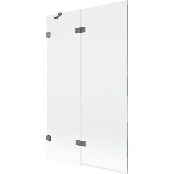 Mexen Lunar Paratia Per Doccia 2 Ante Sinistra 110 X 150 Cm, Trasparente, Metallo Canna Di Fucile - 897-110-100-95-00-L-image