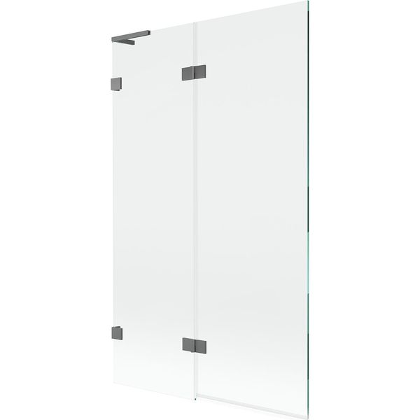 Mexen Lunar L Paratia Per Vasca Da Bagno A 2 Ante Sinistra 110 X 150 Cm, Trasparente, Gun Metal - 897L-110-100-95-00-L-image