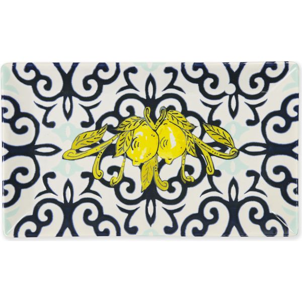 Set Excelsa 6 Piatti Piani Amalfi In Ceramica Colorata 25X15-image