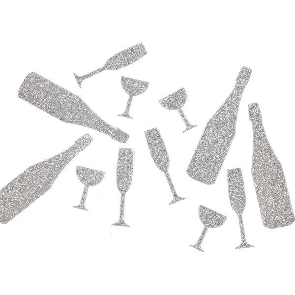 12 Coriandoli Da Tavola Champagne Argento 10 G - Taglia Unica-image