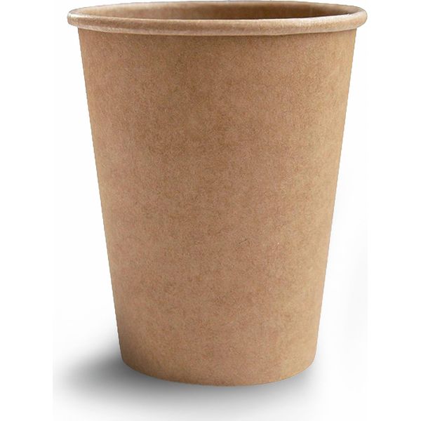 50 Bicchieri Di Carta Kraft 200 Ml - Taglia Unica-image