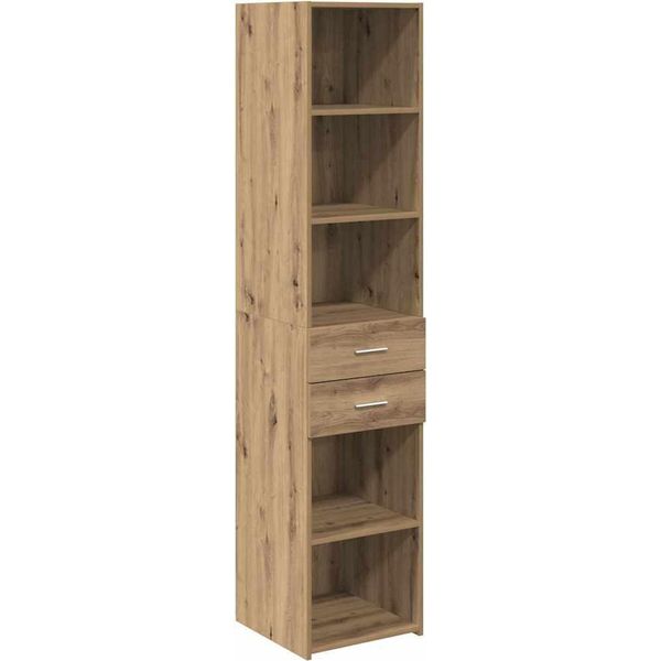 Syfax™ Credenza Con Cassetto Rovere Artigianale 40 X 42,5 X 185 Cm-image