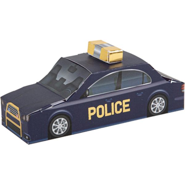 8 Scatole Regalo Per Ospiti Auto Della Polizia 15 X 5 X 5 Cm Blu Scuro - Taglia Unica-image