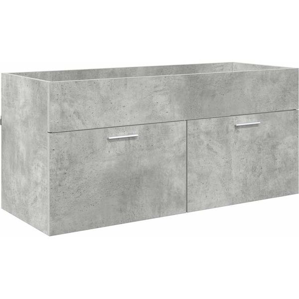 Syfax™ Armadio Sottolavello Con Porta Grigio Cemento Legno Multistrato-image