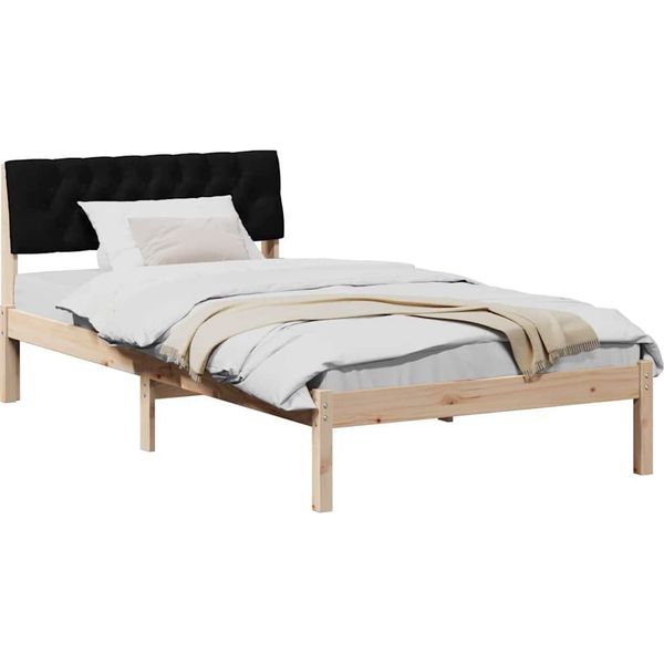 Syfax™ Struttura Del Letto Con Testiera Marrone E Nero 100 X 200 Cm-image