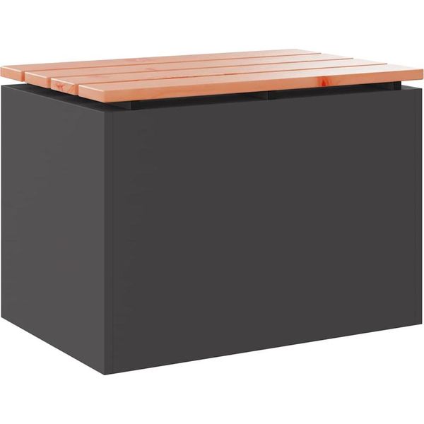 Syfax™ Panchina Da Giardino Nero 60 X 40 X 43 Cm-image