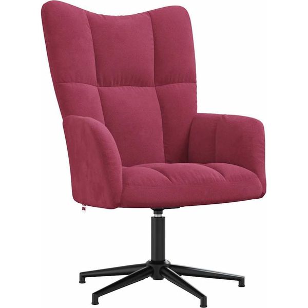 Syfax™ Sedia Relax Rosso Vino In Velluto-image