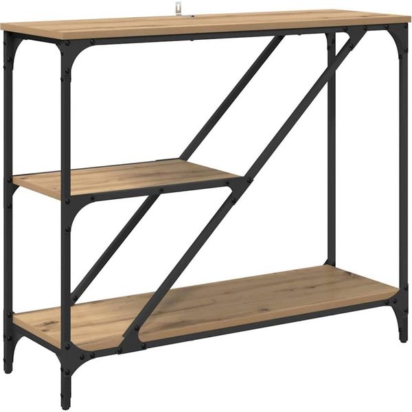 Syfax™ Tavolo Consolle Rovere Artigianale 88,5 X 30 X 75 Cm-image
