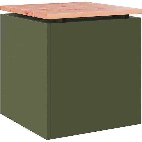 Syfax™ Panchina Da Giardino Oliver Verde 40 X 40 X 43 Cm Acciaio-image