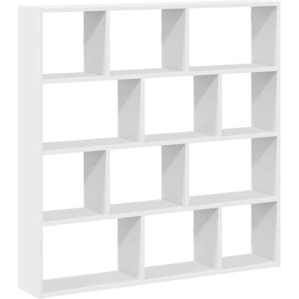 Syfax™ Mensola A Cubo Da Parete 12 Scomparti Bianca In Truciolato-image