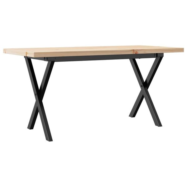 Syfax™ Tavolino Salotto Telaio A X 100X50X45,5 Cm Legno Pino E Acciaio-image
