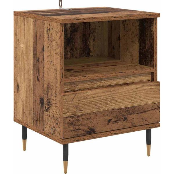 Syfax™ Armadio Da Notte Con Cassetto Legno Vecchio 40 X 35 X 50 Cm-image
