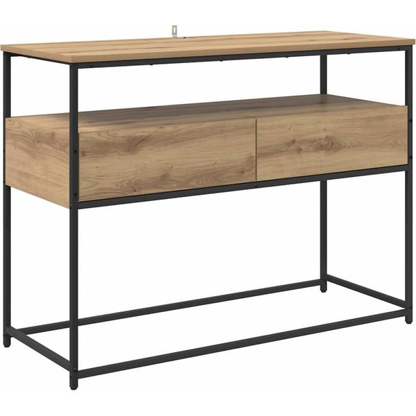 Syfax™ Tavolo Consolle Rovere Artigianale 100 X 40 X 75 Cm-image
