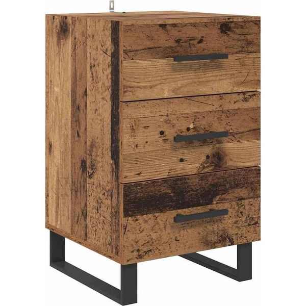 Syfax™ Armadio Da Notte Con Cassetto Legno Vecchio 40 X 40 X 66 Cm-image