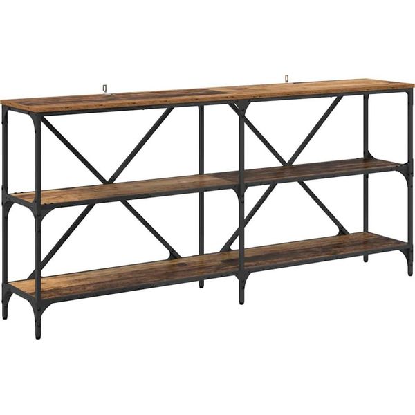 Syfax™ Tavolo Consolle Con Lo Scaffale Legno Vecchio 160 X 30 X 75 Cm-image