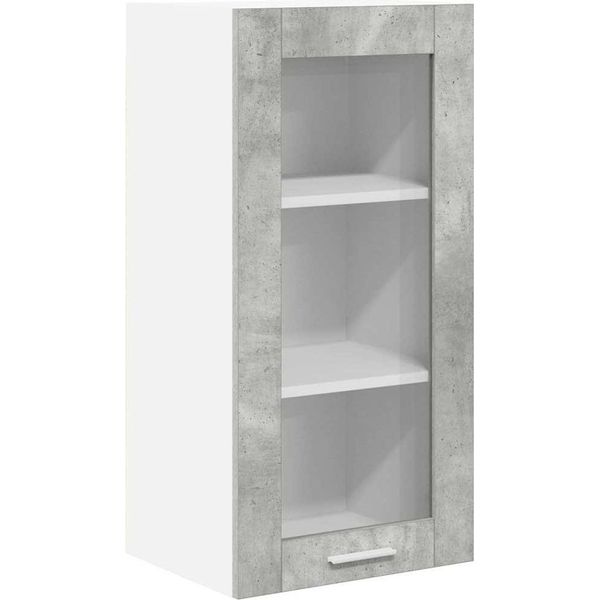 Syfax™ Armadio Pensile Con Porta Grigio Cemento 40 X 31 X 80 Cm-image