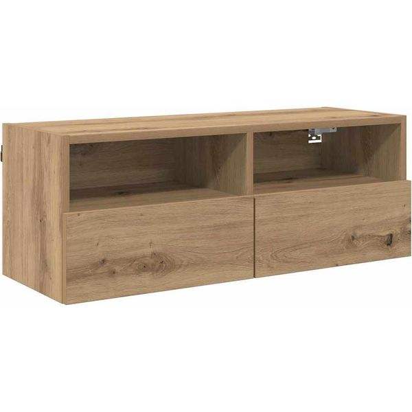 Syfax™ Mobile Tv Da Parete Rovere Artigianale 80 X 30 X 30 Cm-image