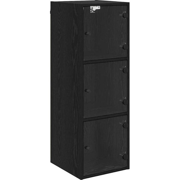 Syfax™ Armadietto A Muro Rovere Nero 35 X 37 X 102 Cm-image