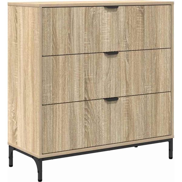 Syfax™ Credenza Rovere Sonoma 79,5 X 33 X 82 Cm Legno Multistrato-image