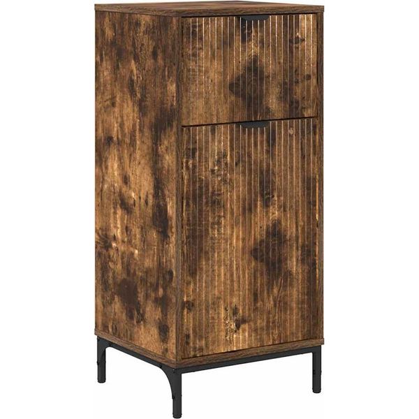 Syfax™ Mobile Da Bagno Con Cassetto Rovere Fumé 39,5 X 36 X 88 Cm-image