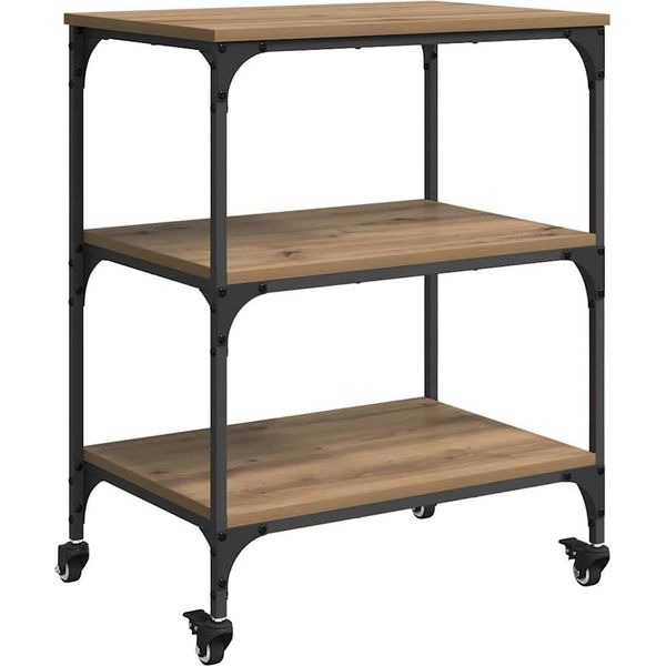 Syfax™ Carrello Da Cucina Rovere Artigianale 60 X 41 X 76 Cm-image