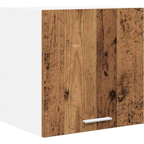 Syfax™ Armadio Pensile Con Porta Legno Antico E Bianco 40 X 31 X 40 Cm-image