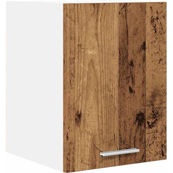 Syfax™ Armadio Pensile Con Porta Legno Antico E Bianco 30 X 31 X 40 Cm-image