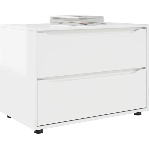Syfax™ Armadio Bianco Lucido 80 X 48 X 57 Cm Legno Multistrato-image