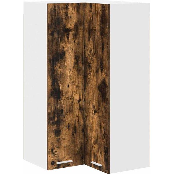 Syfax™ Armadio Pensile Rovere Affumicato E Bianco 57 X 57 X 100 Cm-image