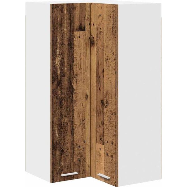 Syfax™ Armadio Pensile Legno Antico E Bianco 57 X 57 X 100 Cm-image