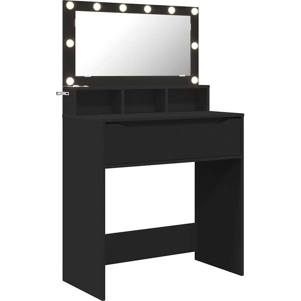 Syfax™ Tavoli Da Trucco Per Camera Da Letto Nero 80 X 39,6 X 135 Cm-image