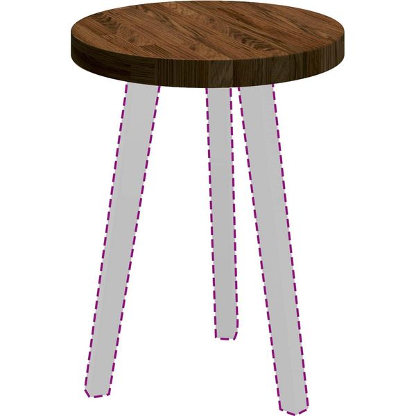Syfax™ Piano Del Tavolo Marrone Scuro Ø 40 X 4 Cm-image