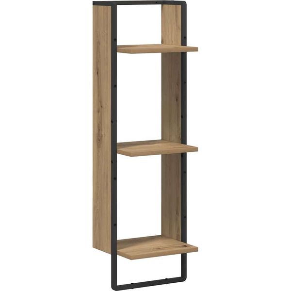 Syfax™ Scaffale Da Parete Rovere Artigianale 30 X 25 X 100 Cm-image