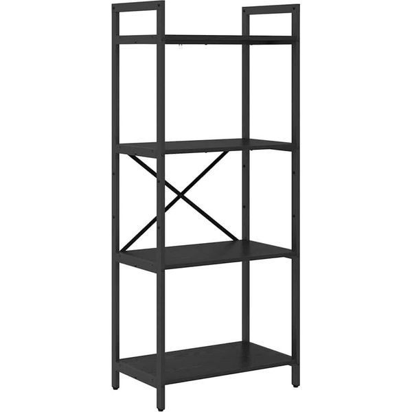 Syfax™ Libreria Rovere Nero 56 X 34 X 133,5 Cm Legno Multistrato-image