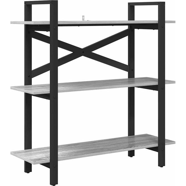 Syfax™ Libreria Grigio Sonoma 100 X 33,5 X 102 Cm Legno Multistrato-image