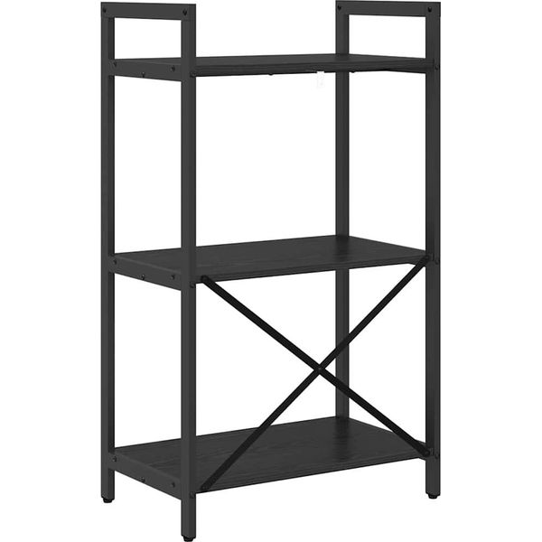 Syfax™ Libreria Rovere Nero 56 X 34 X 96 Cm Legno Multistrato-image