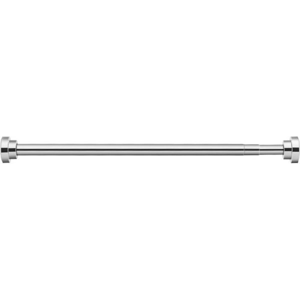 Binario Per Tende Da Doccia Da 60 Cm Senza Foratura, Regolabile Da 65 Cm A 100 Cm, Binario Telescopico Estensibile Per Doccia E Bagno, Binario Per Tende In Acciaio Inox Per Il Fissaggio, Binario Per Cappotti In Argento-image