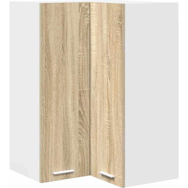 Syfax™ Armadio Pensile Quercia Sonoma E Bianca 57 X 57 X 80 Cm-image