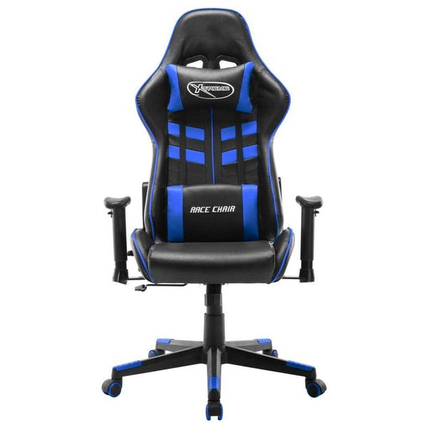 Syfax™ Sedia Da Gaming Blu E Nera In Pelle Finta-image