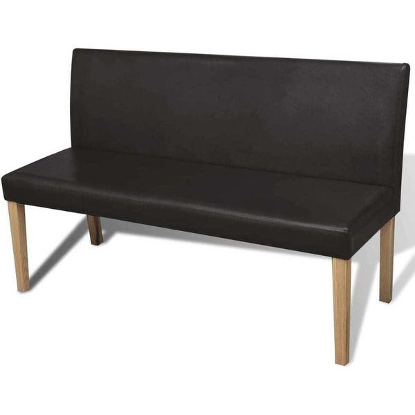 Syfax™ Panca 139,5 Cm Marrone Scuro In Pelle Finta-image