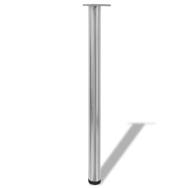 Syfax™ Set Gambe Tavolo 4 Pz In Nickel Spazzolato Regolabili 870 Mm-image