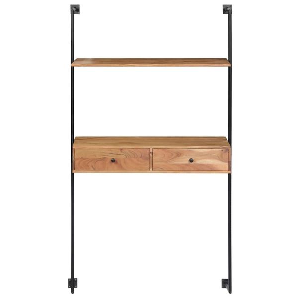 Syfax™ Scrivania A Parete 90X40X170 Cm In Legno Massello Di Acacia-image