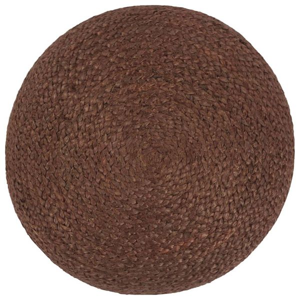 Syfax™ Pouf Lavorato A Mano 40X45 Cm In Juta Marrone-image