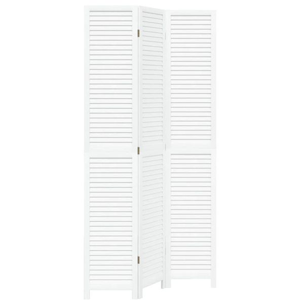 Syfax™ Divisorio Ambienti 3Pannelli Bianco Legno Massello Di Paulownia-image